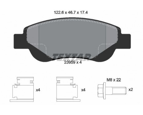 Kit de plaquettes de frein, frein à disque Q+ 2395901 Textar, Image 2