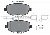 Kit de plaquettes de frein, frein à disque Q+ 2407303 Textar