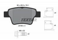 Kit de plaquettes de frein, frein à disque Q+ 2415001 Textar