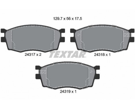 Kit de plaquettes de frein, frein à disque Q+ 2431701 Textar