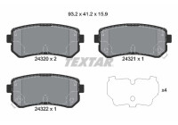 Kit de plaquettes de frein, frein à disque Q+ 2432001 Textar