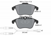 Kit de plaquettes de frein, frein à disque Q+ 2433201 Textar