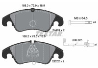 Kit de plaquettes de frein, frein à disque Q+ 2440903 Textar