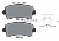 Kit de plaquettes de frein, frein à disque Q+ 2442101 Textar
