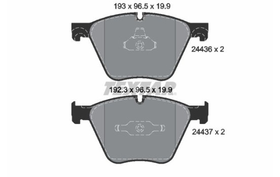 Kit de plaquettes de frein, frein à disque Q+ 2443601 Textar