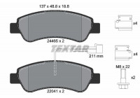 Kit de plaquettes de frein, frein à disque Q+ 2446503 Textar