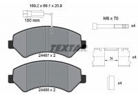 Kit de plaquettes de frein, frein à disque Q+ 2446705 Textar