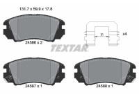 Kit de plaquettes de frein, frein à disque Q+ 2458601 Textar