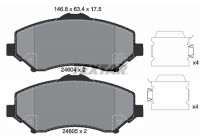 Kit de plaquettes de frein, frein à disque Q+ 2460402 Textar