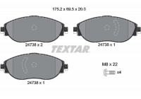 Kit de plaquettes de frein, frein à disque Q+ 2473806 Textar