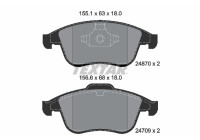 Kit de plaquettes de frein, frein à disque Q+ 2487001 Textar