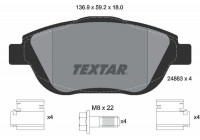 Kit de plaquettes de frein, frein à disque Q+ 2488301 Textar