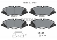 Kit de plaquettes de frein, frein à disque Q+ 2502201 Textar
