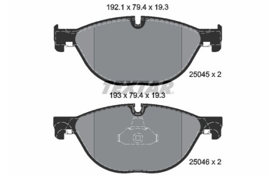 Kit de plaquettes de frein, frein à disque Q+ 2504501 Textar