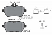Kit de plaquettes de frein, frein à disque Q+ 2507101 Textar