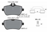 Kit de plaquettes de frein, frein à disque Q+ 2507103 Textar