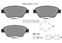 Kit de plaquettes de frein, frein à disque Q+ 2509501 Textar
