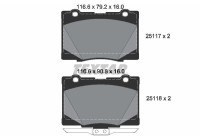 Kit de plaquettes de frein, frein à disque Q+ 2511701 Textar