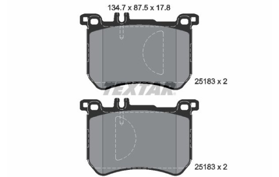 Kit de plaquettes de frein, frein à disque Q+ 2518301 Textar