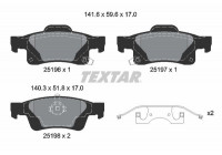 Kit de plaquettes de frein, frein à disque Q+ 2519603 Textar