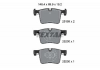 Kit de plaquettes de frein, frein à disque Q+ 2519901 Textar