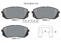 Kit de plaquettes de frein, frein à disque Q+ 2520501 Textar