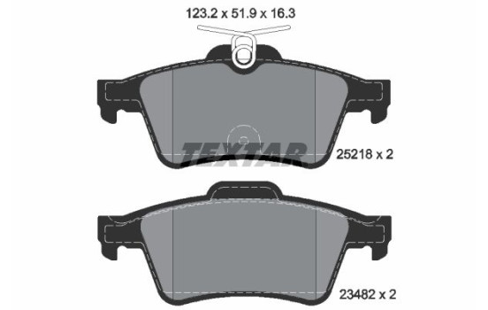 Kit de plaquettes de frein, frein à disque Q+ 2521801 Textar