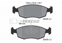 Kit de plaquettes de frein, frein à disque Q+ 2542901 Textar