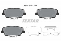 Kit de plaquettes de frein, frein à disque Q+ 2552003 Textar