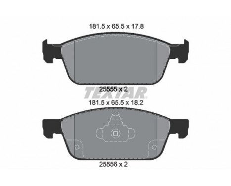 Kit de plaquettes de frein, frein à disque Q+ 2555501 Textar