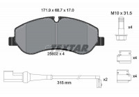 Kit de plaquettes de frein, frein à disque Q+ 2560201 Textar