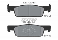 Kit de plaquettes de frein, frein à disque Q+ 2570201 Textar