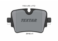 Kit de plaquettes de frein, frein à disque Q+ 2574201 Textar