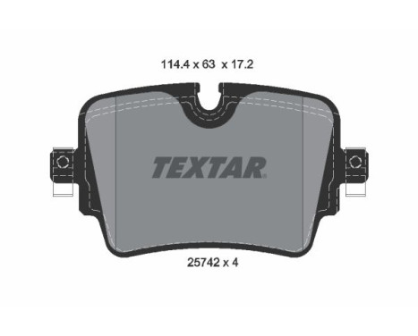 Kit de plaquettes de frein, frein à disque Q+ 2574201 Textar