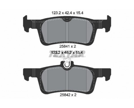 Kit de plaquettes de frein, frein à disque Q+ 2584101 Textar