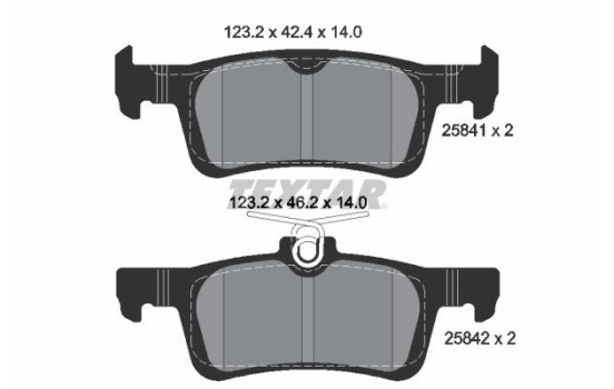 Kit de plaquettes de frein, frein à disque Q+ 2584104 Textar