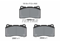 Kit de plaquettes de frein, frein à disque Q+ 2585001 Textar