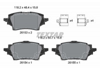 Kit de plaquettes de frein, frein à disque Q+ 2615301 Textar