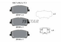 Kit de plaquettes de frein, frein à disque Q+ 2615701 Textar