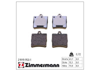 Kit de plaquettes de frein, frein à disque rd:z 21919.950.1 Zimmermann