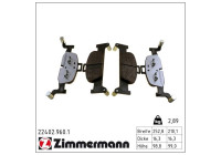 Kit de plaquettes de frein, frein à disque rd:z 22402.960.1 Zimmermann