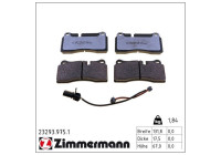 Kit de plaquettes de frein, frein à disque rd:z 23293.975.1 Zimmermann