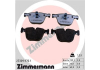 Kit de plaquettes de frein, frein à disque rd:z 23309.970.1 Zimmermann