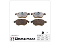 Kit de plaquettes de frein, frein à disque rd:z 23402.900.1 Zimmermann
