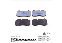 Kit de plaquettes de frein, frein à disque rd:z 23960.975.1 Zimmermann