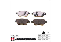 Kit de plaquettes de frein, frein à disque rd:z 23982.980.1 Zimmermann