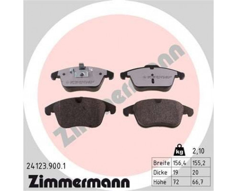 Kit de plaquettes de frein, frein à disque rd:z 24123.900.1 Zimmermann