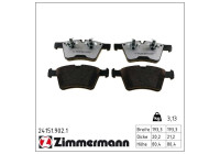 Kit de plaquettes de frein, frein à disque rd:z 24151.902.1 Zimmermann