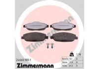 Kit de plaquettes de frein, frein à disque rd:z 24660.980.1 Zimmermann