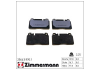 Kit de plaquettes de frein, frein à disque rd:z 25643.970.1 Zimmermann